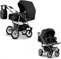 Produktbild: Zwillingskinderwagen 2 in 1 City Twin inkl. Sportsitze - 15 Teile -  in 19 Farben