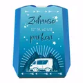 Produktbild: Zuhause ist da, wo wir parken Camper Parkscheibe mit 2 Einkaufswagenchips