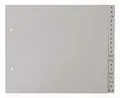 Produktbild: 5er Set 20-teiliges Register/Trennblätter aus PP Kunststoff für DIN A4 halbe Höhe mit Buchstaben A-Z, grau Trenn-Blätter für die Ordner-Organisation im Büro.