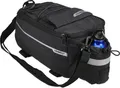 Produktbild: Relaxdays Gepäckträgertasche Fahrrad, isoliert, mit Flaschenhalter, wasserdicht, Fahrradtasche für Gepäckträger, schwarz