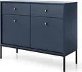 Produktbild: Schubladenkommode MONO Sideboard 103,5x39x83cm marineblau 2-türig
