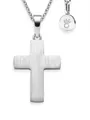 Produktbild: Amoonic Kreuzkette Halskette Mädchen Jungen Silber 925 mit Kreuzanhänger Kommunion Taufe (individuell anpassbare Halskettenlänge)