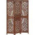 Produktbild: Vidaxl 3-tlg. Raumteiler Handgeschnitzt Braun 120×165 Cm Mangoholz