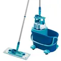 Produktbild: Leifheit Wischmopp Set CLEAN TWIST M Ergo Mobile, (5-St), Drill-Stiel-Mechanik, längenverstellbar (110-140cm), mit Rollen grau