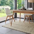 Produktbild: TacaHome Wollteppich Natur Handweb Teppich I Reine Schur-Wolle im Skandinavischen Design I Wohnzimmer Schlafzimmer Esszimmer Kinderzimer Büro | 170 x 230 cm Beige Meliert