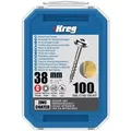Produktbild: KREG Pocket-Hole Linsenkopfschraube 38mm 100 Stk. ( SML-C150-100 ) Vierkantantrieb Teilgewinde Grobgewinde selbstschneidend verzinkt