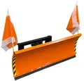 Produktbild: Schneepflug Räumschild Schneeschild Schneeschieber mit Euro Aufnahme Orange / 200 x 75 cm inkl. Hydraulikzubehör