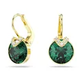 Produktbild: Swarovski Bella V Drop-Ohrhänger, Vergoldete Ohrringe mit Grünen Kristallelementen im Rundschliff, Größe: 1.9 x 1 cm