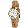 Produktbild: DREAMING Q&P Damen Quarz Analog Uhr mit Braun Echt Leder Armband Bronze Farbe Edelstahl Kanin Design MW234K