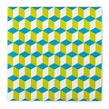 Produktbild: Sovie HOME Serviette CHICAGO in GRÜN-BLAU aus Linclass Airlaid, 40x40cm (20x20cm gefaltet), 1/4 Falz, 12 Stück, geometrisches 3D-Design - Ideal für Geburtstage & Events