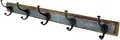 Produktbild: GURU SHOP 5`er Vintage Garderobenhaken, Hakenleiste - Antikblau, 14x75x11 cm