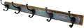 Produktbild: 5`er Vintage Garderobenhaken, Hakenleiste - antikblau - 14*75*11 cm