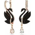 Produktbild: Swarovski Damen Drop-Ohrhänger Schwan Schwarz SWAN 5678047 - Schwarz