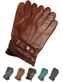 Produktbild: AKAROA ESTD 2019 Lederhandschuhe Herren RON, Touchscreen Funktion, italienisches Leder, recyceltes Strickfutter aus 50% Kaschmir und 50% Wolle, 5 Größen S - XXL, cognac, L-9,5