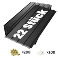 Produktbild: 22x Trapezblech 108cm x 42.6cm = 10.12 m² Dachblech für Gerätehaus Carport Anthrazit verzinkt Profilblech Wandblech Dachblech Wellblech Dachplatten