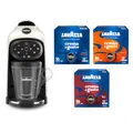 Produktbild: Lavazza, A Modo Mio Kaffeemaschine Deséa White Cream mit 88 Kaffeekapseln, Espressomaschine 1500 W, 220-240 V, 50/60 Hz, Kapazität max. 10 Kaffeekapseln und 1,1 Liter Wasser