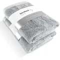 Produktbild: Herzbach Home Duschtuch, Hellgrau, Textil, 70x140 cm, Badtextilien, Duschtücher