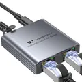 Produktbild: LAN Splitter 1 auf 2, 1000Mbps Ethernet Splitter mit Type-C-Netzkabel, 1,4cm ...