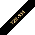 Produktbild: Brother TZE-334 Etiketten erstellendes Band Gold auf Schwarz