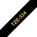 Produktbild: Brother Beschriftungsband Brother TZE334 Schriftbandkassette TZE-334 schwarz/gold 12 mm