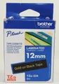 Produktbild: Beschriftungsband original Brother P-touch TZe-334 sw/gold 12mm 8m Schriftband