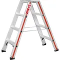 Produktbild: Matisère - Hymer Stufenstehleiter, beidseitig begehbar, 2x4 Stufen, Länge 1,04 m