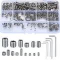 Produktbild: Madenschrauben Set 300 Stück M2.5 M3 M4 M5 M6 M8 Innensechskant Silber