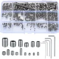 Produktbild: Madenschrauben Set 300 Stück M2.5 M3 M4 M5 M6 M8 Edelstahl Inbusschrauben