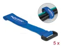 Produktbild: DELOCK 19527 - Klett-Kabelbinder mit Schlaufe L 150 x B 20 mm blau 5 Stück
