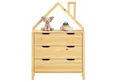 Produktbild: IDIMEX Kommode ELANO, Kinderzimmer Schubladenkommode aus Massivholz Haus-Form Natur