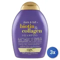 Produktbild: 3x Ogx Shampoo 385 Ml. Biotin & Kollagen