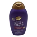 Produktbild: OGX Biotin & Collagen Shampoo (385 ml), kräftigendes Haarshampoo für feines & dü