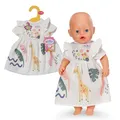 Produktbild: Baby Born Rüschenkleid mit Dschungel & Giraffen-Print - Hochwertiges Puppenzubehör - Kleidung geeignet für Puppen der Größe 43 cm