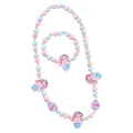 Produktbild: Damaiyyy Holz Kinder Schmuck Set,Meerjungfrau Freundschaftsarmband Meerjungfrau Perlen Halskette und Armband Geschenk für Mädchen Geburtstag Party Dress Up Kostüm Zubehör