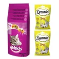 Produktbild: 14 kg WHISKAS Adult Rind und Gemüse + 2x60 g DREAMIES mit Käse GRATIS