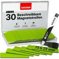 Produktbild: Gauder Magnetschilder ME-75x25, grün, 75 x 25 mm, für Handbeschriftung, 30 Stück