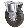 Produktbild: BS Rollen Luftrad Rad-Ø 200 mm Tragfähigkeit 75 kg Bockrolle mit Anschraubplatte Rillenprofil (L410.C90.200)