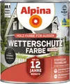 Produktbild: Alpina Wetterschutzfarbe Holzfarbe deckend Schwarz 2,5L