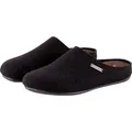 Produktbild: Shepherd Cilla Pantoffeln Hausschuh aus Wollfilz, Weiche Decksohle aus Wildleder, Sohle aus rutschhemmendem Gummi - Schwarz - 36