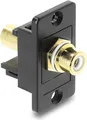 Produktbild: Delock Panel Mount Cinch Buchse zu Cinch Buchse vergoldet wei / schwarz