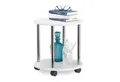 Produktbild: relaxdays Beistelltisch rollbar 2 Etage, rund