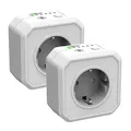 Produktbild: ANSMANN Timer Steckdose, Schaltbare Energiespar-Steckdose mit Countdown Timer für Bügeleisen, Kaffeemaschine, Waschmaschine usw. (Zeitintervall per Schalter wählbar) - 2 Stück ,Aes1 - Weiß
