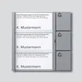 Produktbild: Siedle Tastenmodul 3 Tasten 1 mit N-System, TM 612-3 SM, silber metallic, 2544211