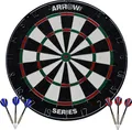 Produktbild: Arrow180 Dartscheibe Bristle Set mit Stahlpfeilen und Wandbefestigung