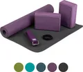 Produktbild: Yoga Set FLOW Yogamatte mit Block & Gurt lila