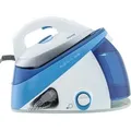 Produktbild: Bügeleinheit 2400 W, 150 G/m, 5 Bar, Keramiksohle „easyglide“, Abnehmbarer Wassertank 1,1 L, Unbegrenzte Laufzeit, Manueller Temperatureinstellung, Blau. Hkoenigv24