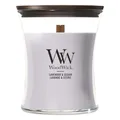 Produktbild: WoodWick Mittelgroße Duftkerze im Sanduhrglas mit knisterndem Docht | Lavender & Cedar | Brenndauer bis zu 60 Stunden