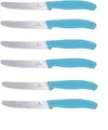 Produktbild: Victorinox Tafelmesser Tafelmesser Brotzeitmesser Swiss Classic (Karibikblau, 6er Pack)