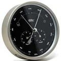 Produktbild: Fischer 1602-01.06 Außen-Wetterstation - 160mm Thermometer, Barometer, Hygrometer - Edelstahl, schwarzes Ziffernblatt, Made in Germany