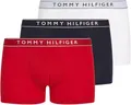 Produktbild: Tommy Hilfiger Herren 3er Pack Boxershorts Trunks mit Logobund, Mehrfarbig (Th Wht/Med Red/Dsrt Sky), M
